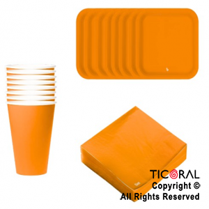 KIT DESCARTABLE POLIPAPEL NARANJA FLUO X 1